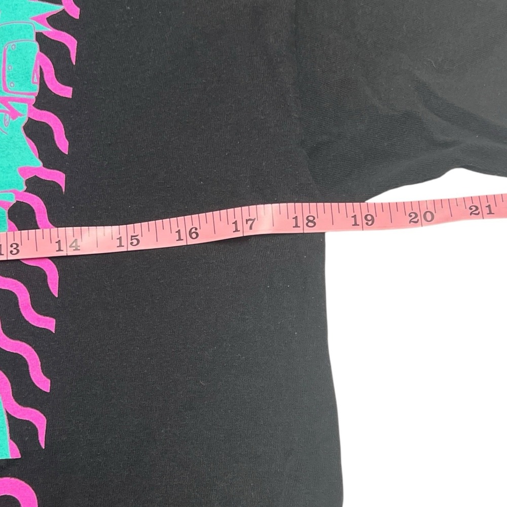 Naruto Shippuden Men's Black With Neon Pink Aqua Graphic Anime Size M T-Shirt‎ - Picture 4 of 5